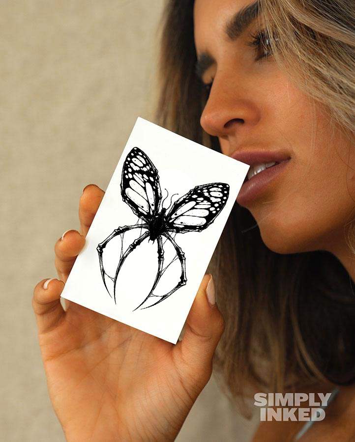 Butterfly Spider Tattoo