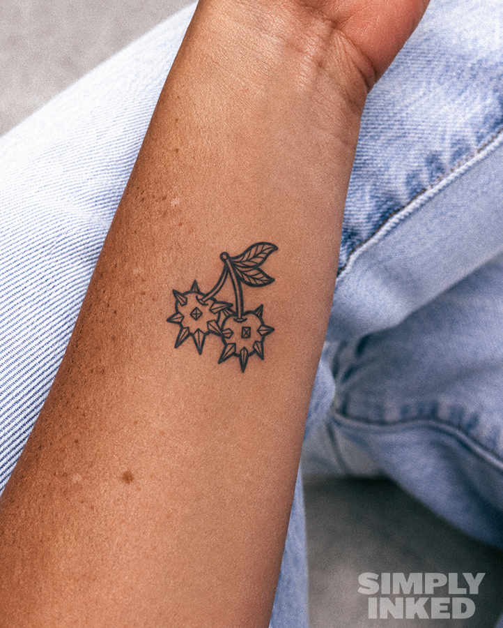 Spiked Cherries Tattoo