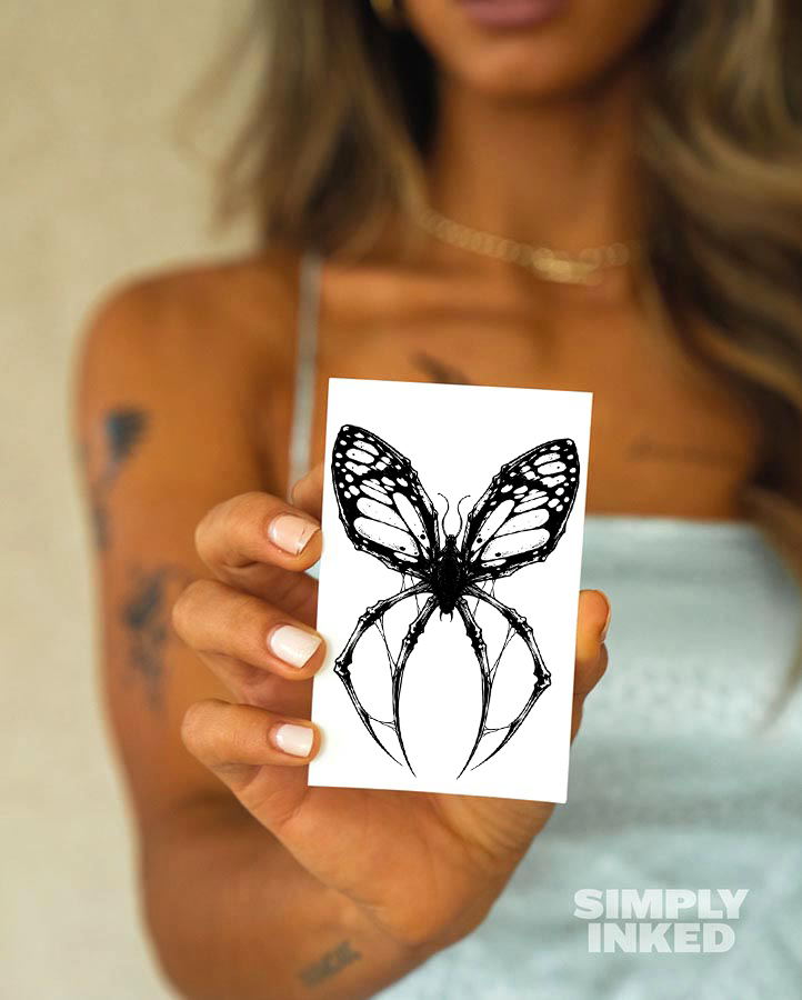 Butterfly Spider Tattoo