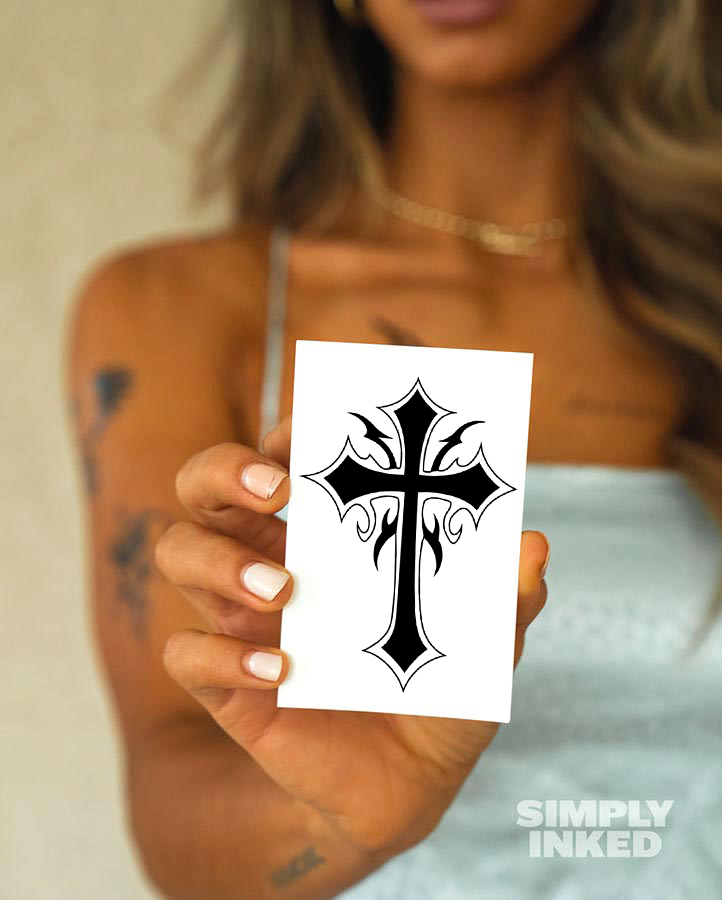 Tribal Cross Tattoo