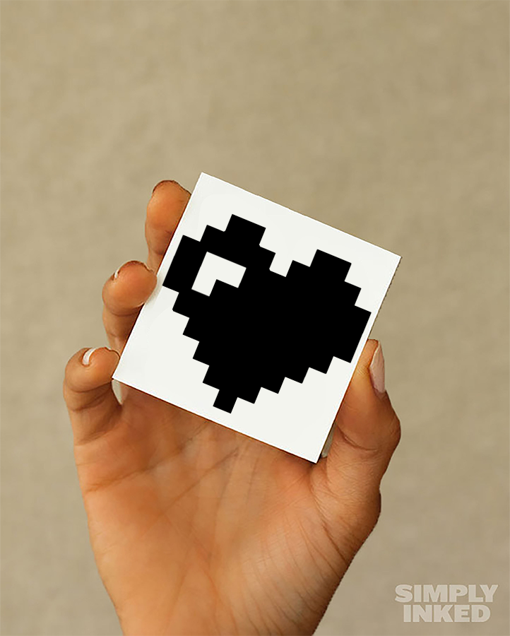 Minecraft Heart Tattoo