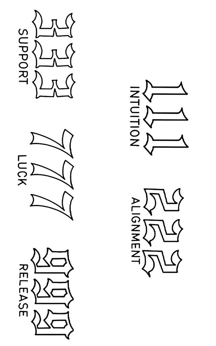 Angel Number Tattoo Pack