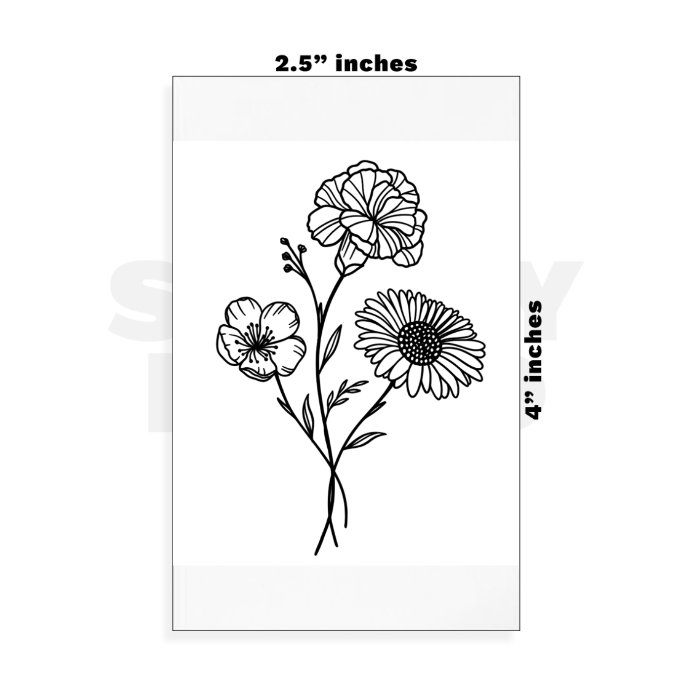 Custom Small - 2.5in x 4in