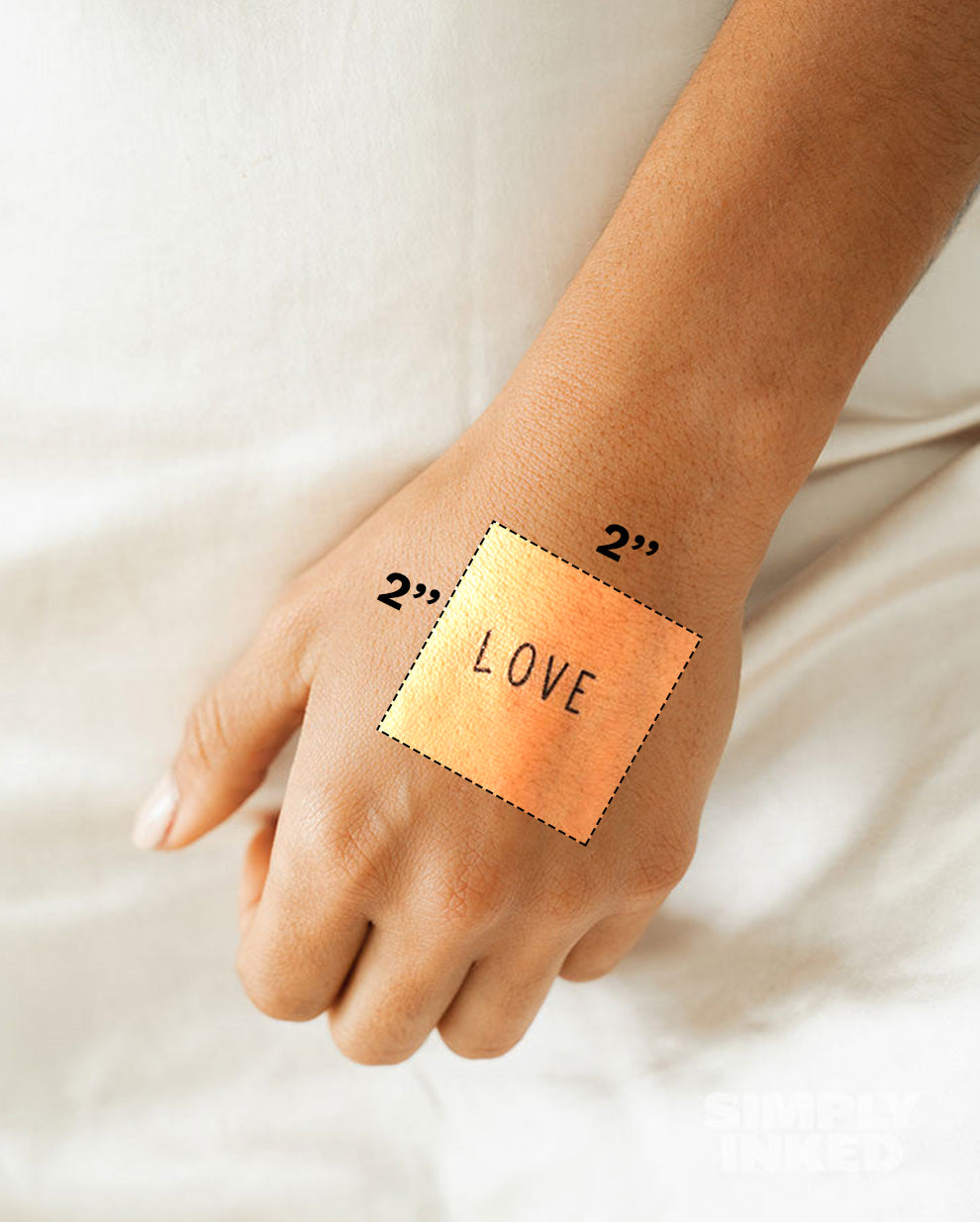 2x2 Temporary Tattoos
