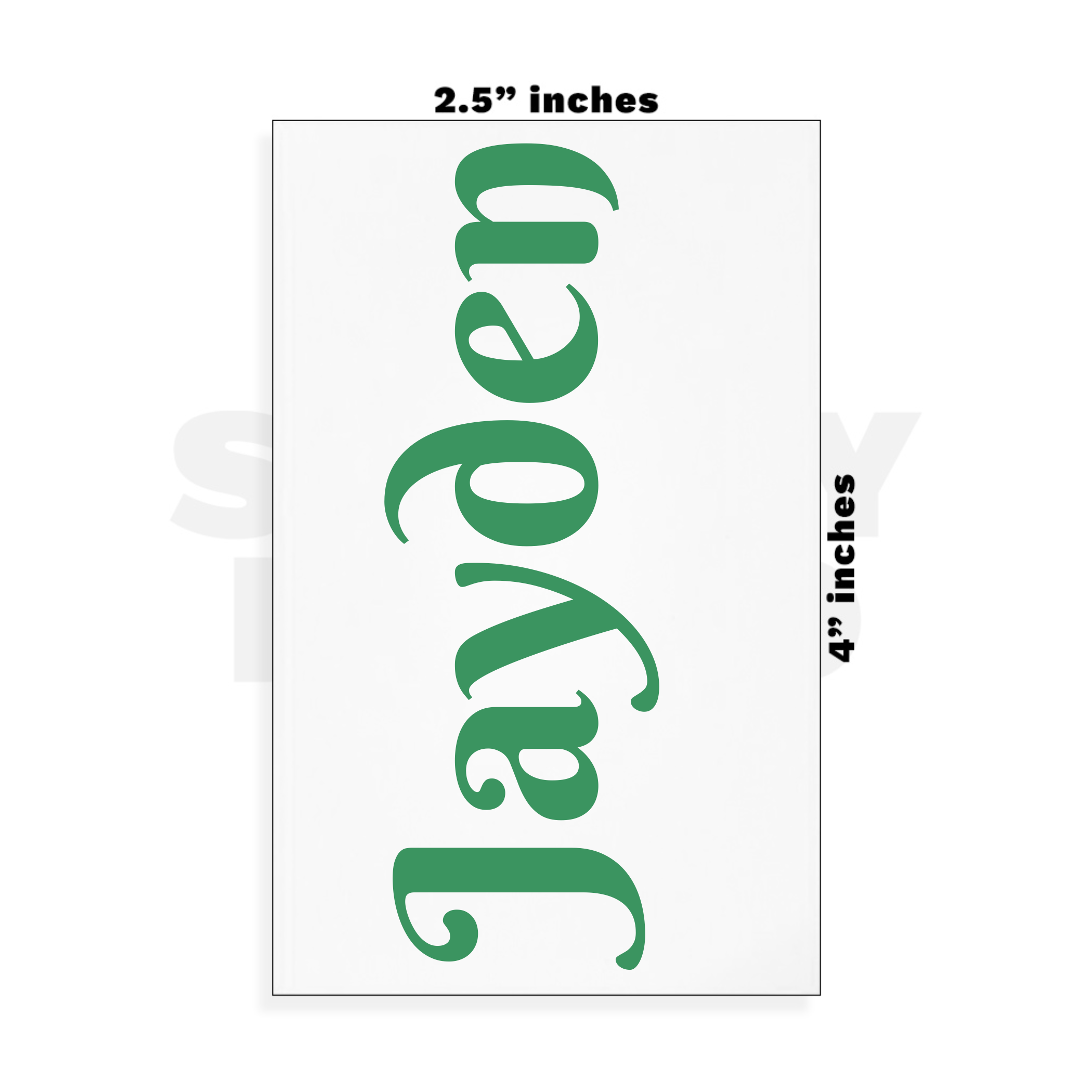 Custom Small - 2.5in x 4in