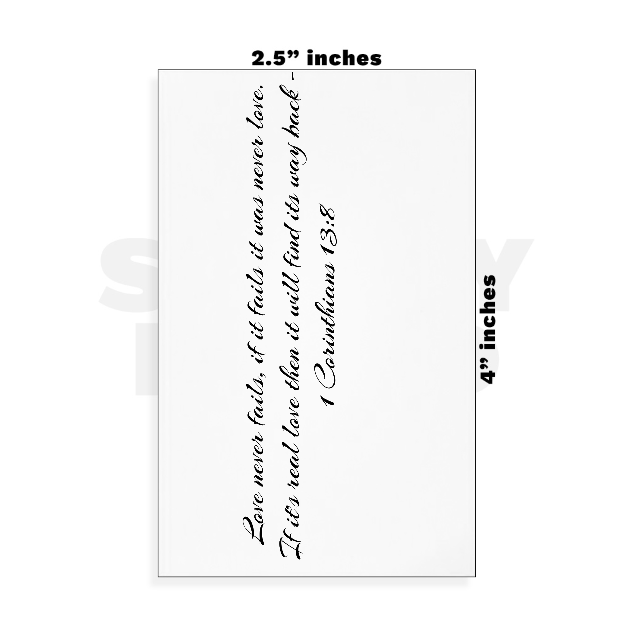 Custom Small - 2.5in x 4in