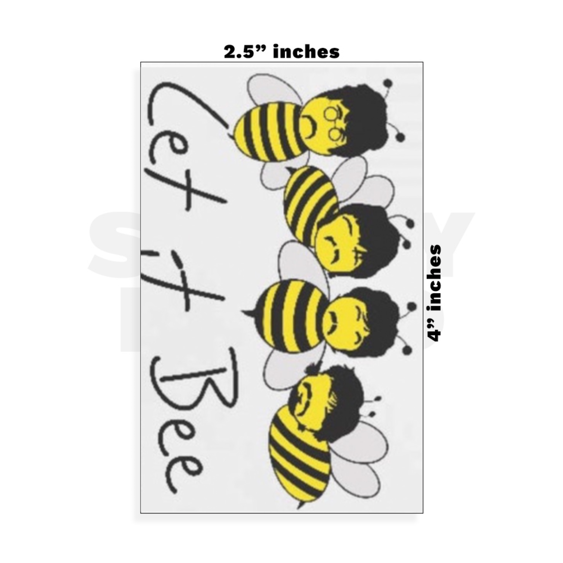 Custom Small - 2.5in x 4in