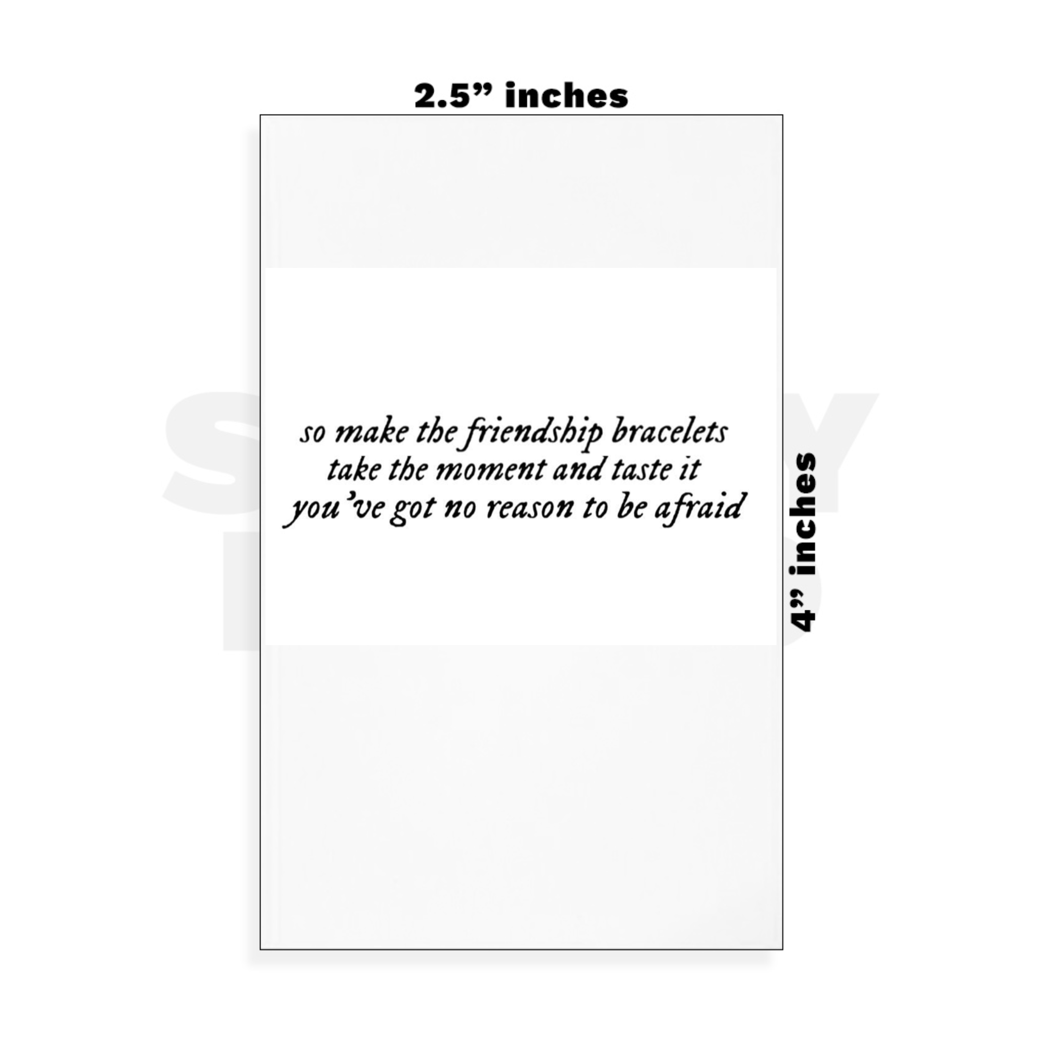 Custom Small - 2.5in x 4in