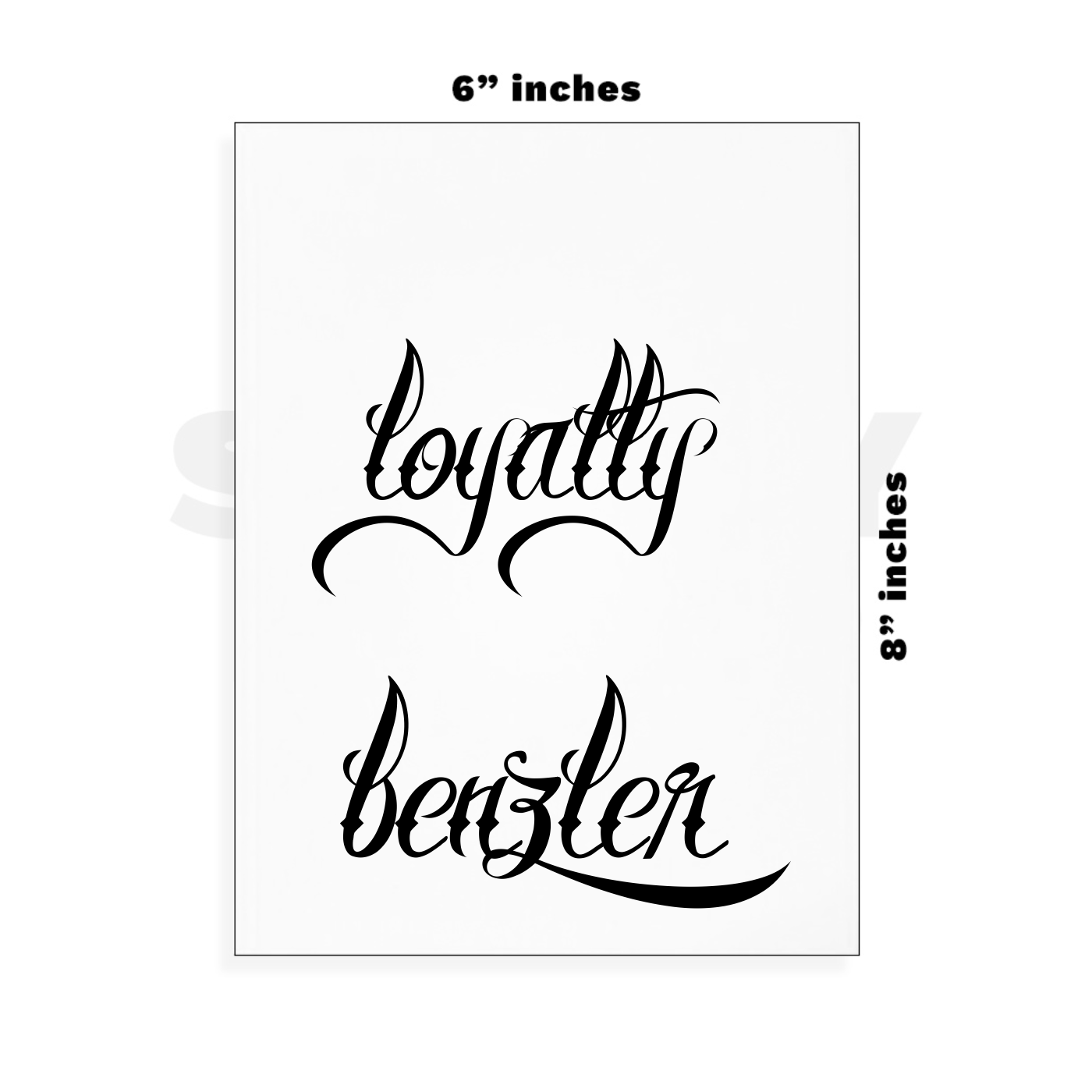 Custom Large - 6in x 8.5in