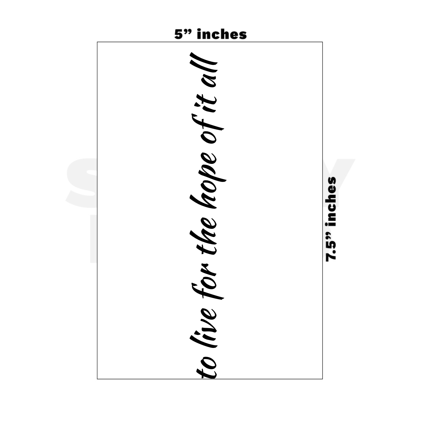 Custom Medium - 5in x 7.5in