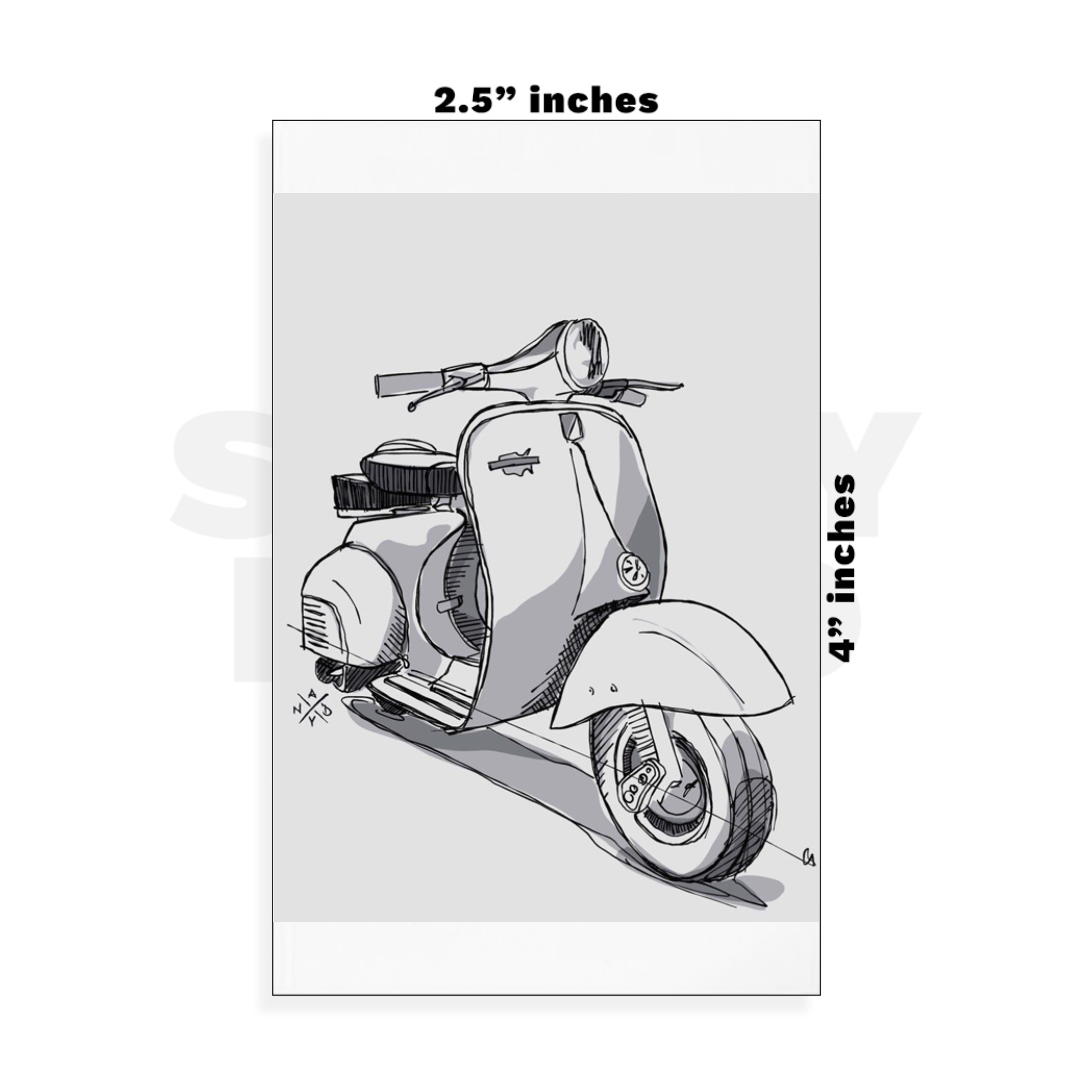 Custom Small - 2.5in x 4in