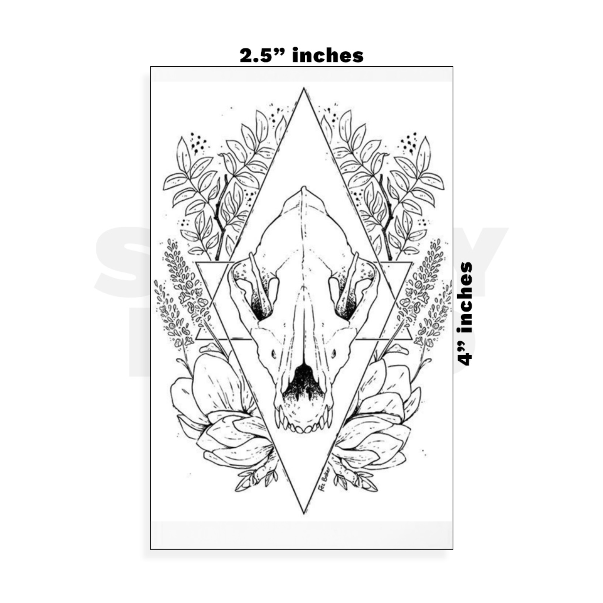 Custom Small - 2.5in x 4in