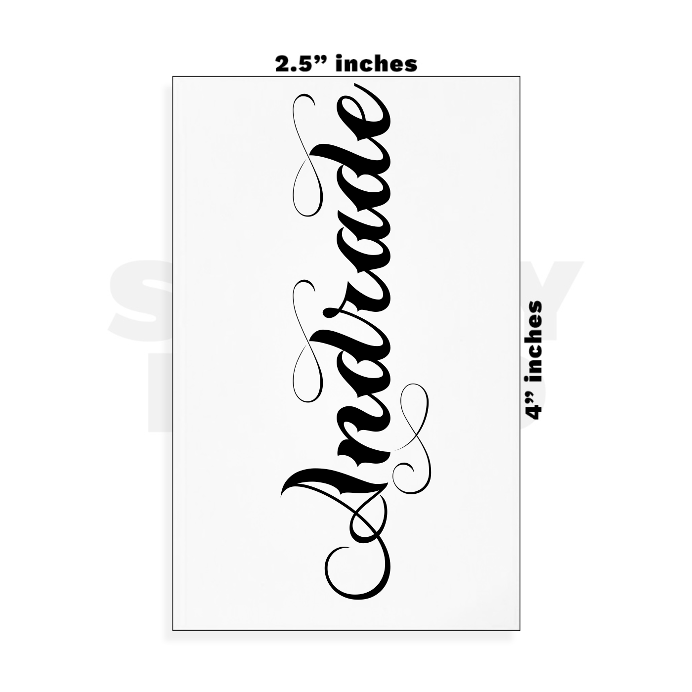 Custom Small - 2.5in x 4in