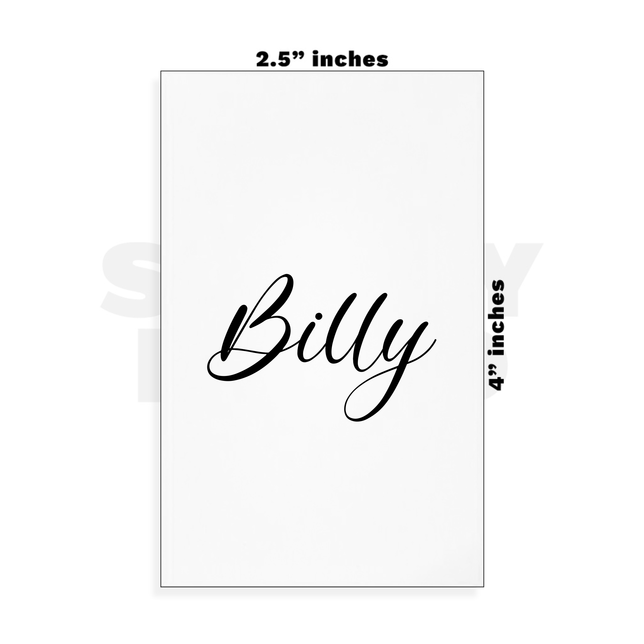 Custom Small - 2.5in x 4in