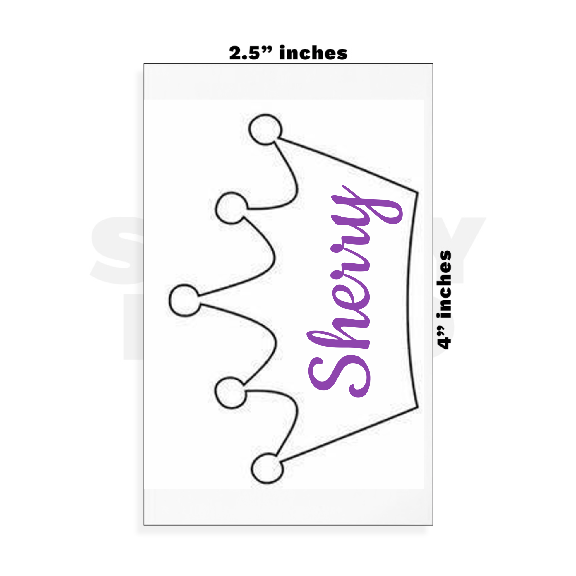 Custom Small - 2.5in x 4in