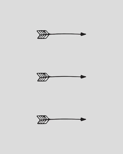 Minimal Arrow Tattoo - Semi Permanent