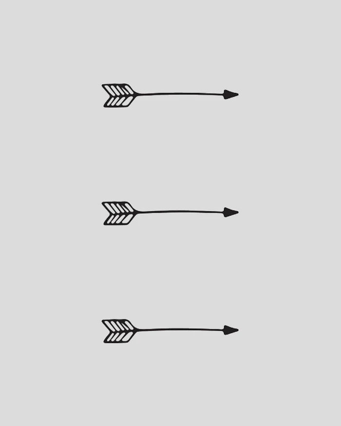 Minimal Arrow Tattoo - Semi Permanent