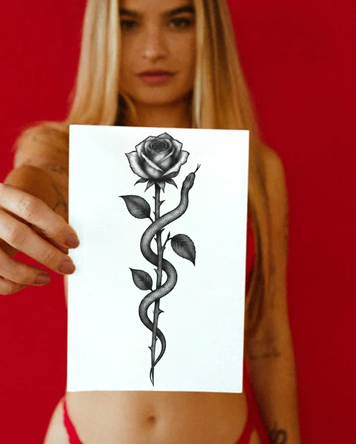 Rose & Venom Tattoo