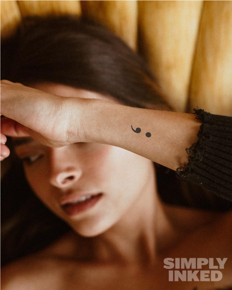 Semi Colon Tattoo - Semi Permanent