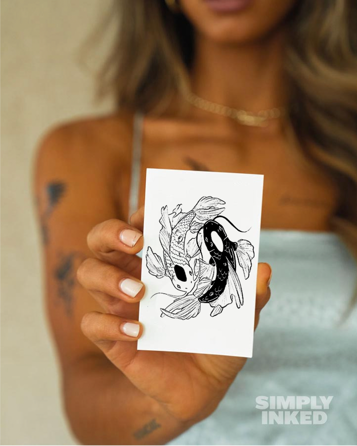 Koi Fish Tattoo - Semi Permanent