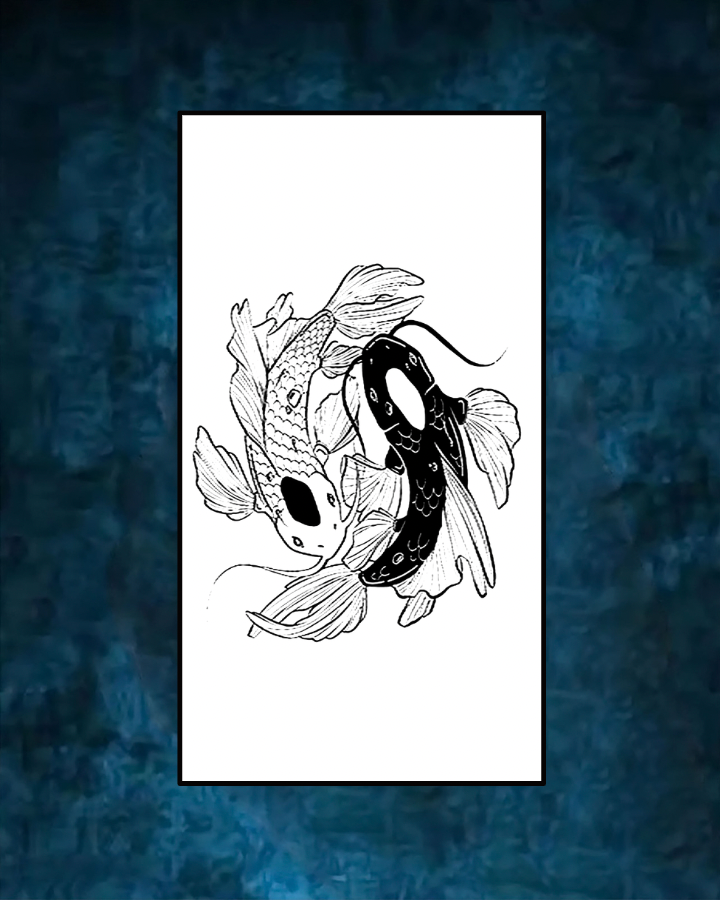 Koi Fish Tattoo - Semi Permanent