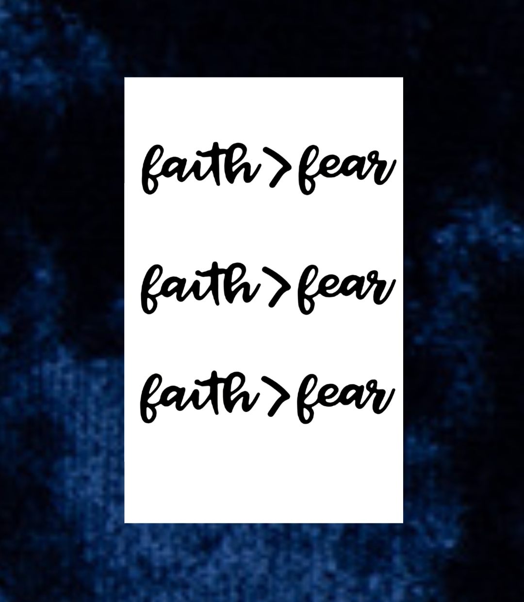Faith > Fear Tattoo