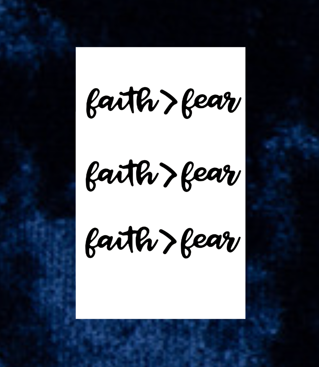 Faith > Fear Tattoo - Semi Permanent