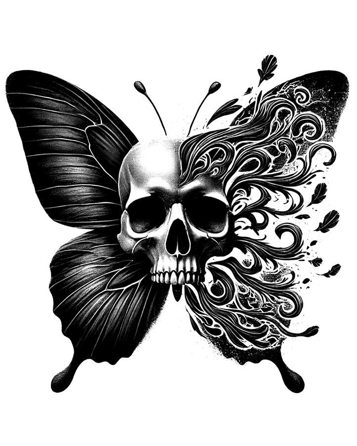 Skull Butterfly Tattoo