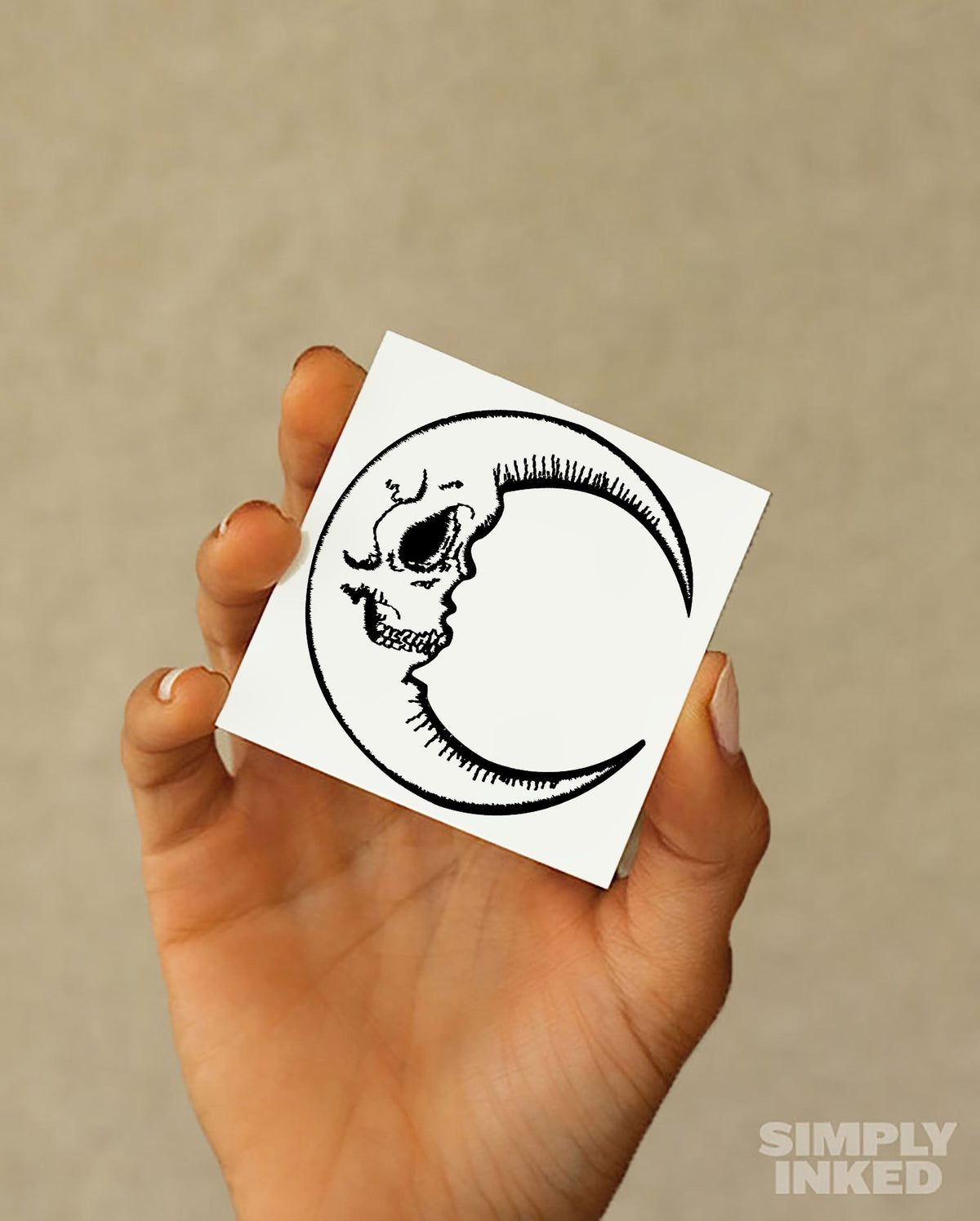 Spooky Moon Tattoo