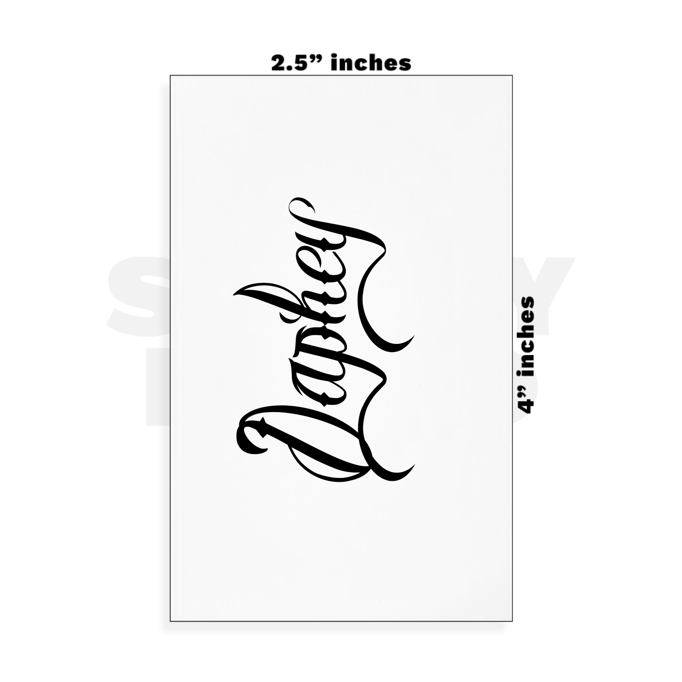 Custom Small - 2.5in x 4in