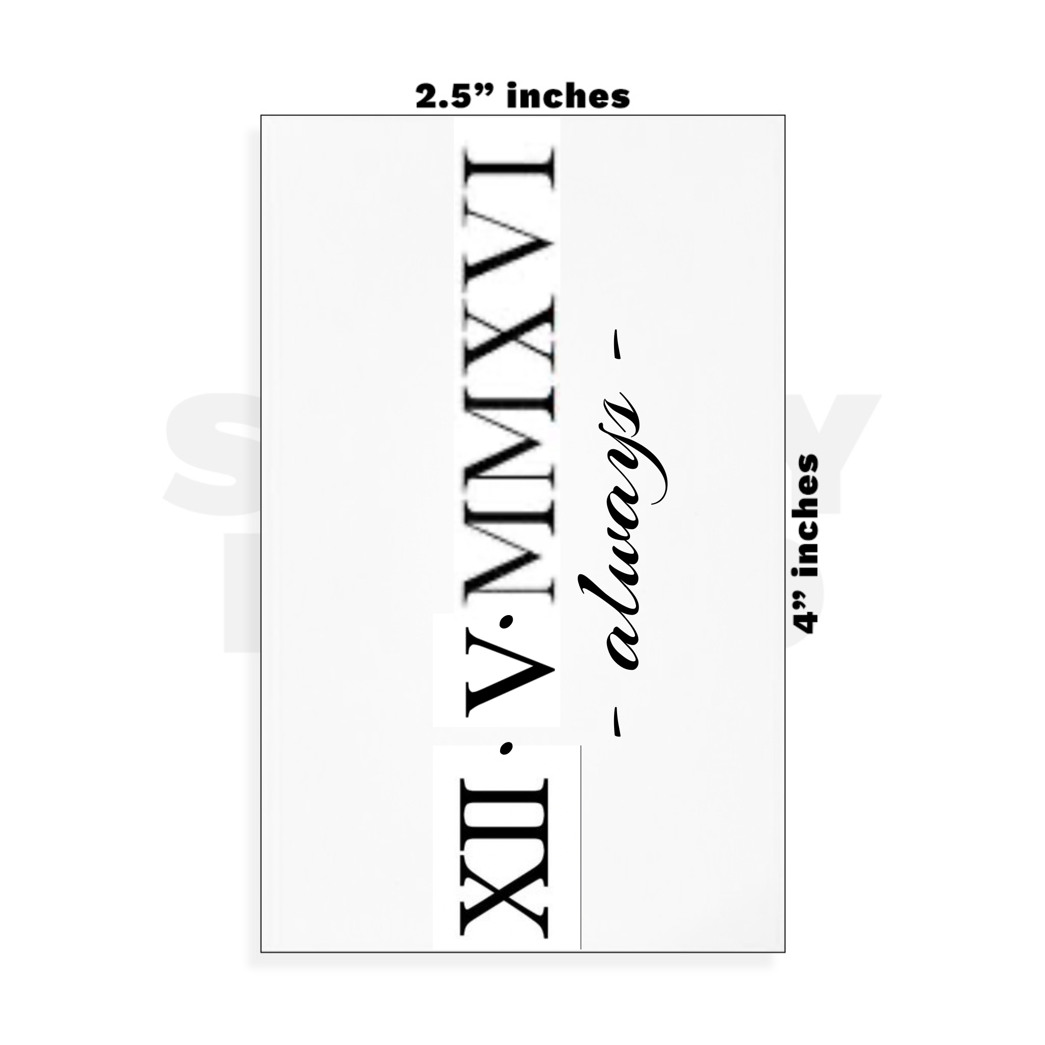 Custom Small - 2.5in x 4in