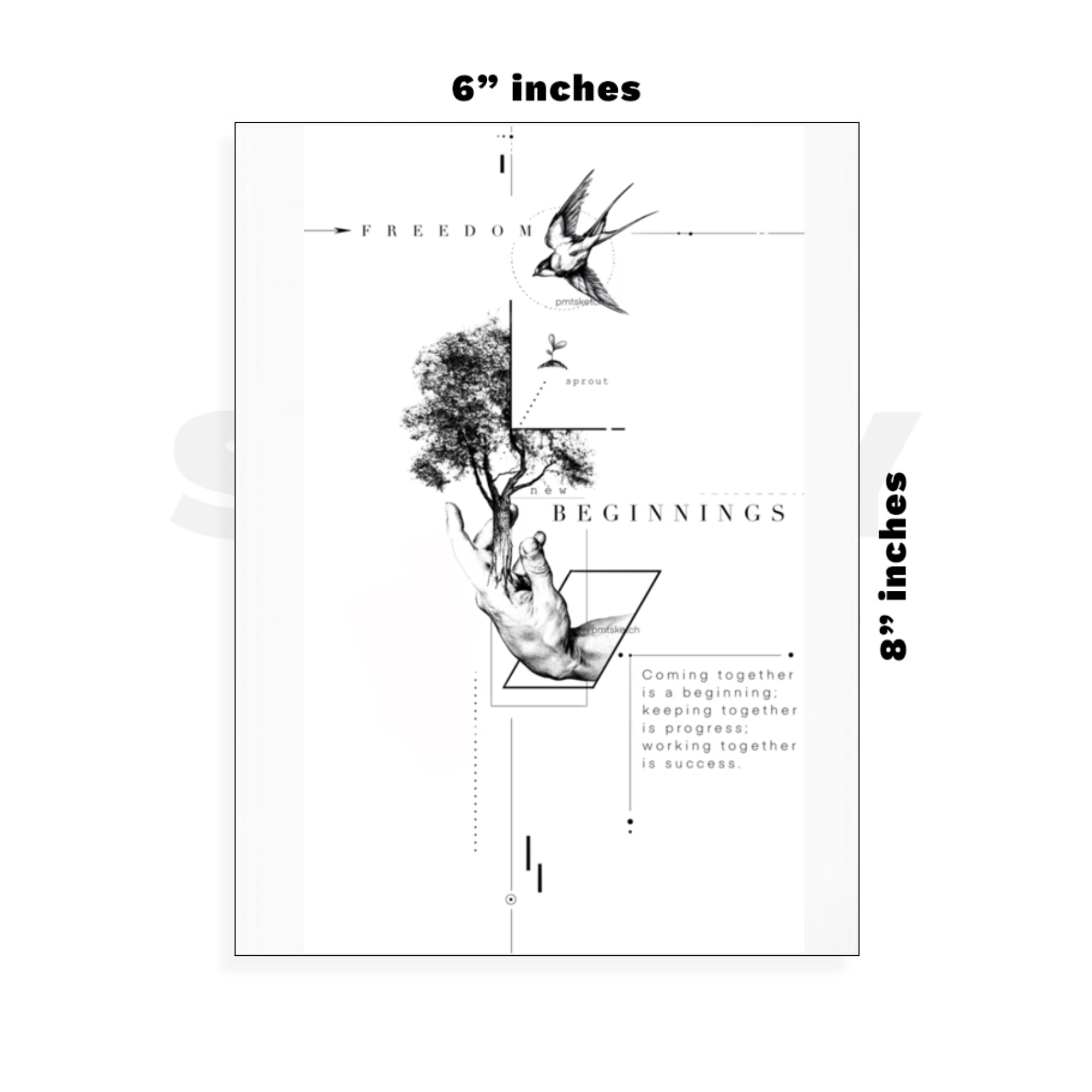 Custom Large - 6in x 8.5in