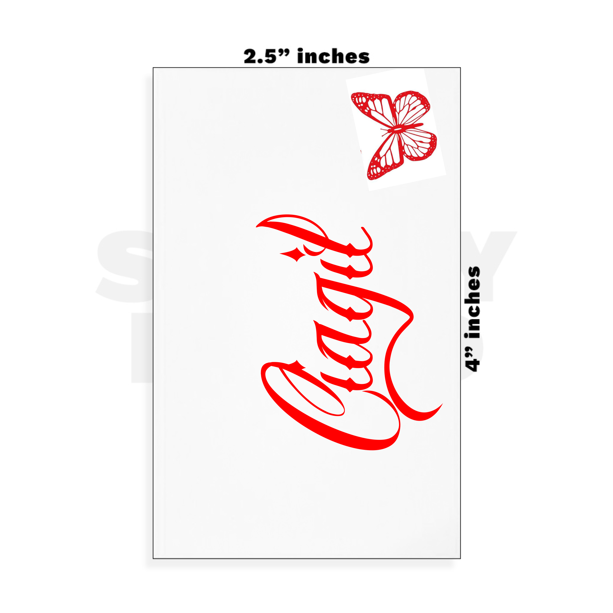Custom Small - 2.5in x 4in