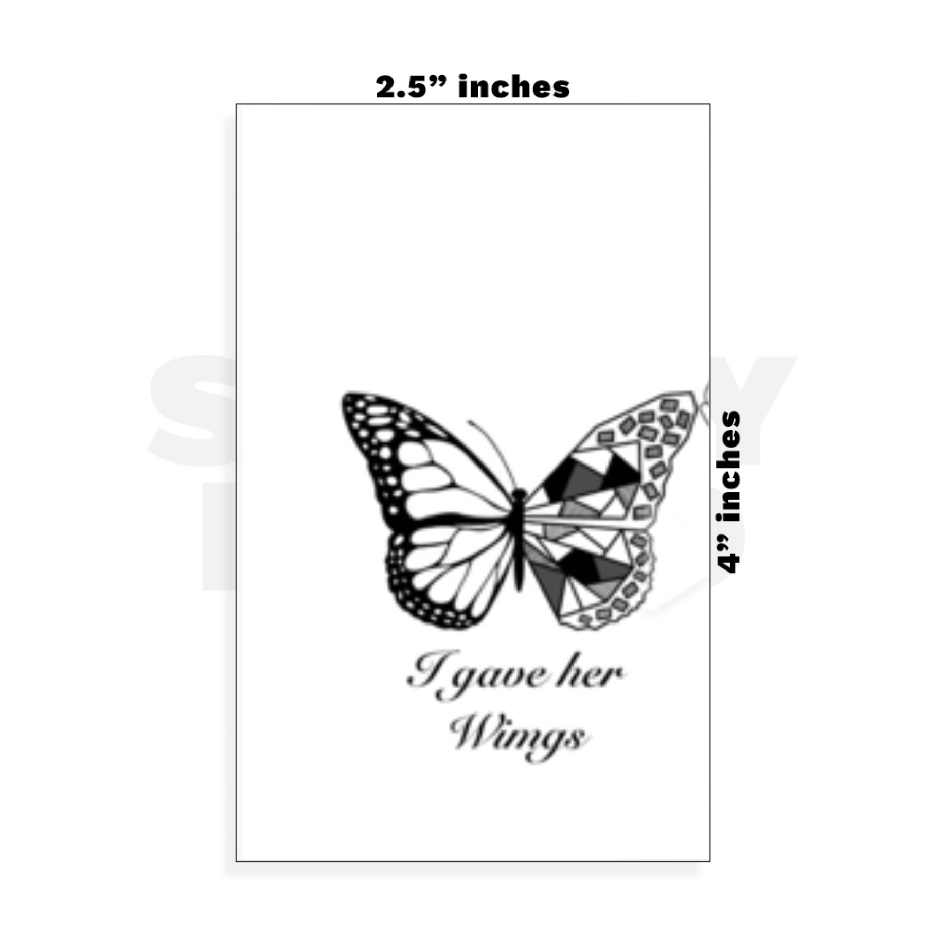Custom Small - 2.5in x 4in