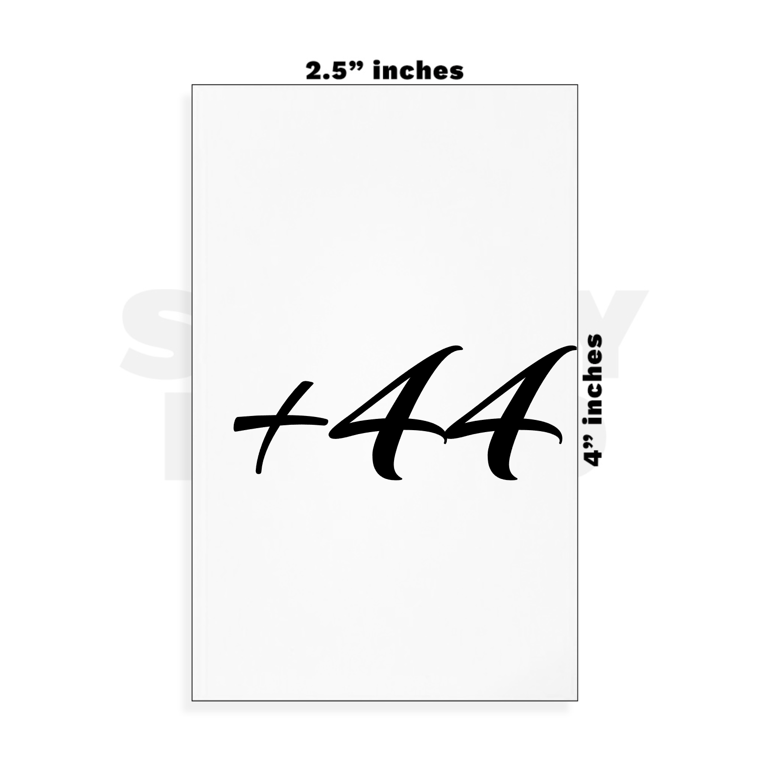 Custom Small - 2.5in x 4in