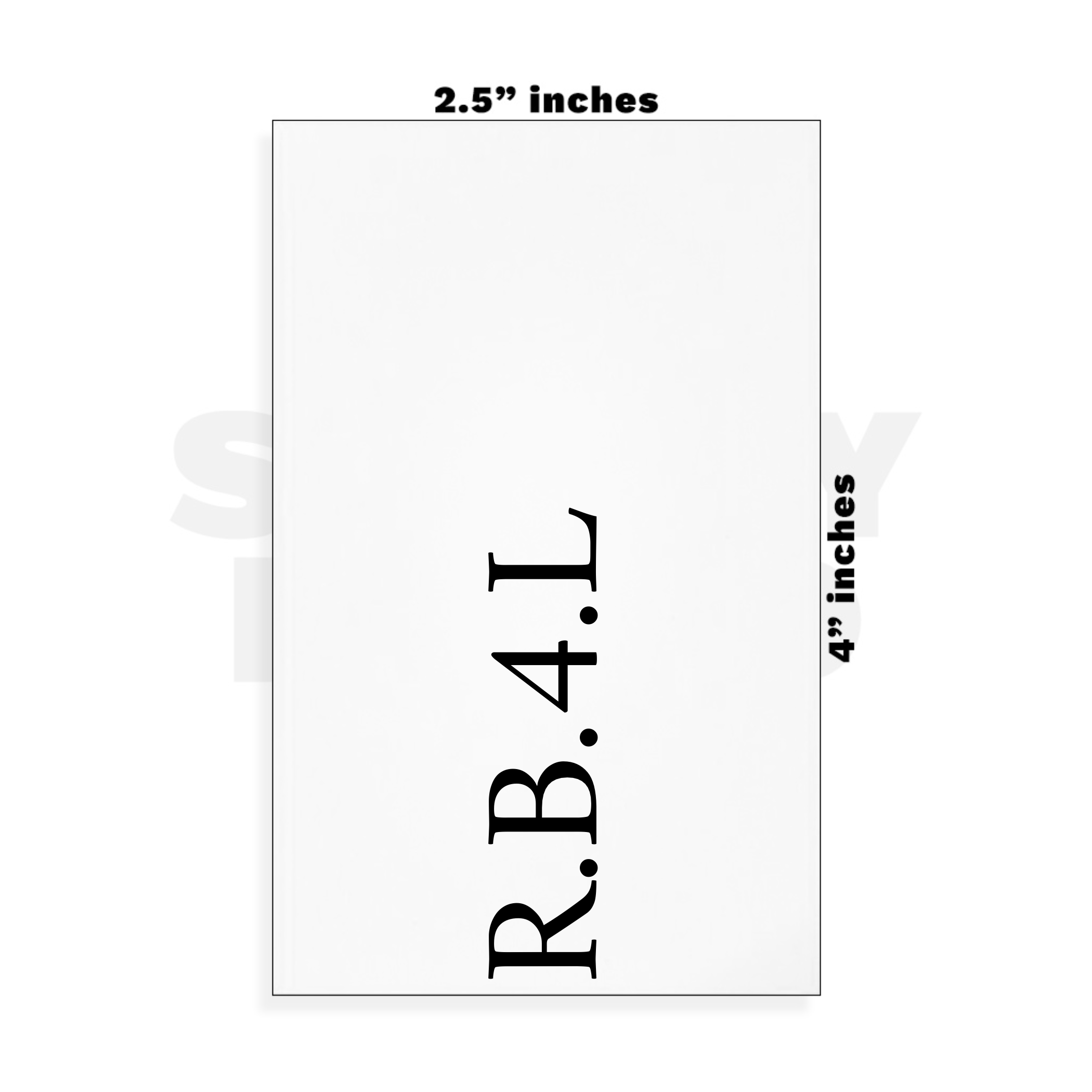 Custom Small - 2.5in x 4in