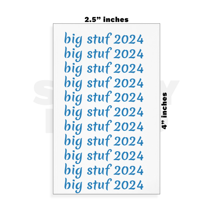Custom Small - 2.5in x 4in