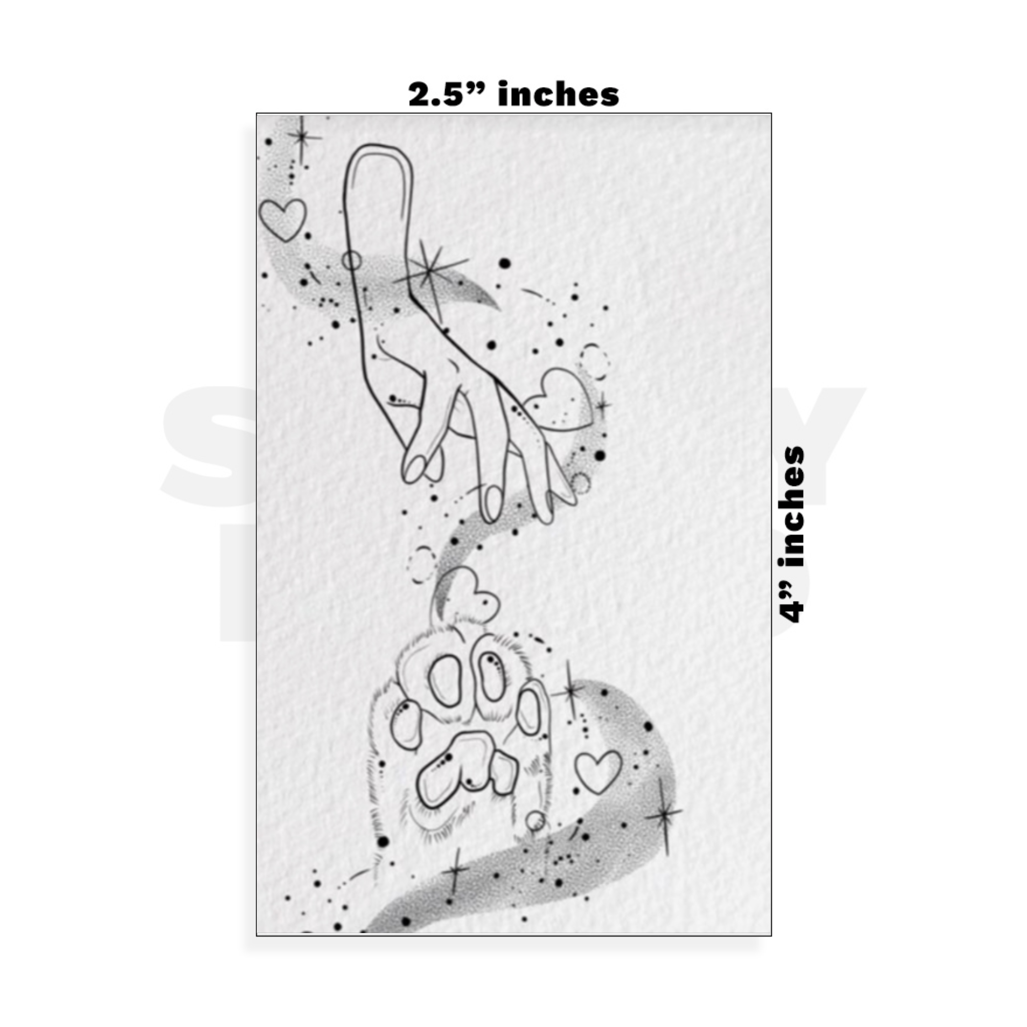 Custom Small - 2.5in x 4in