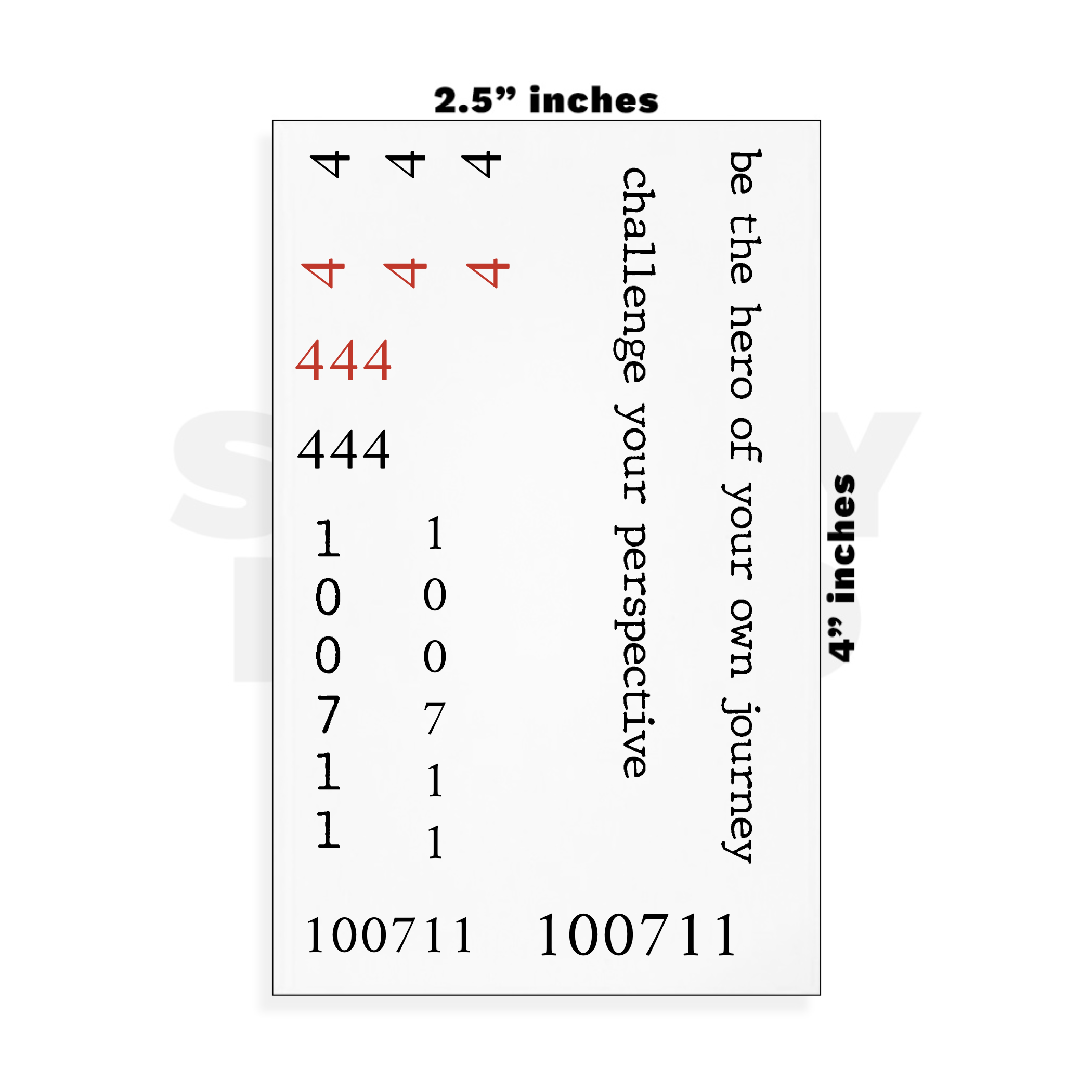 Custom Small - 2.5in x 4in