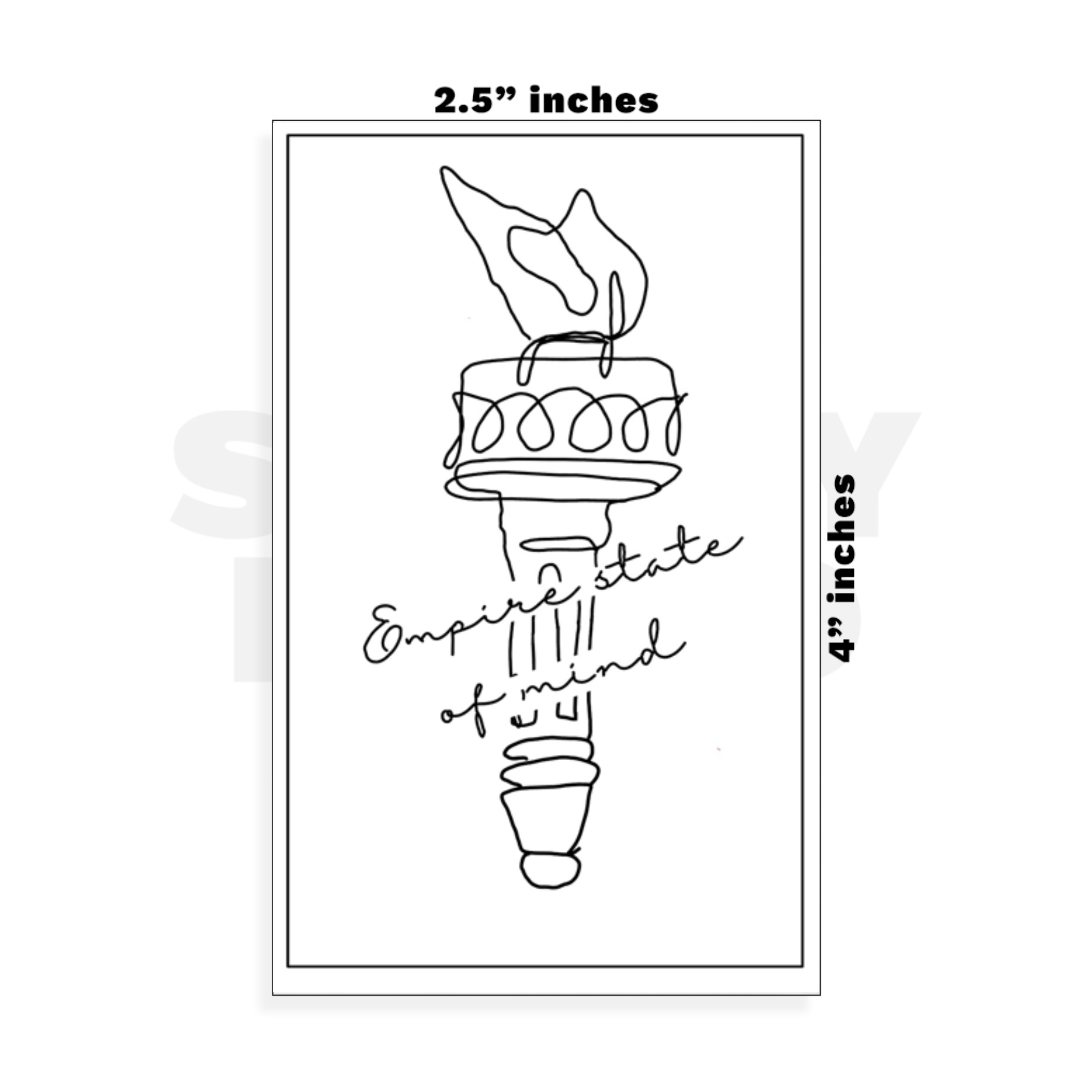 Custom Small - 2.5in x 4in