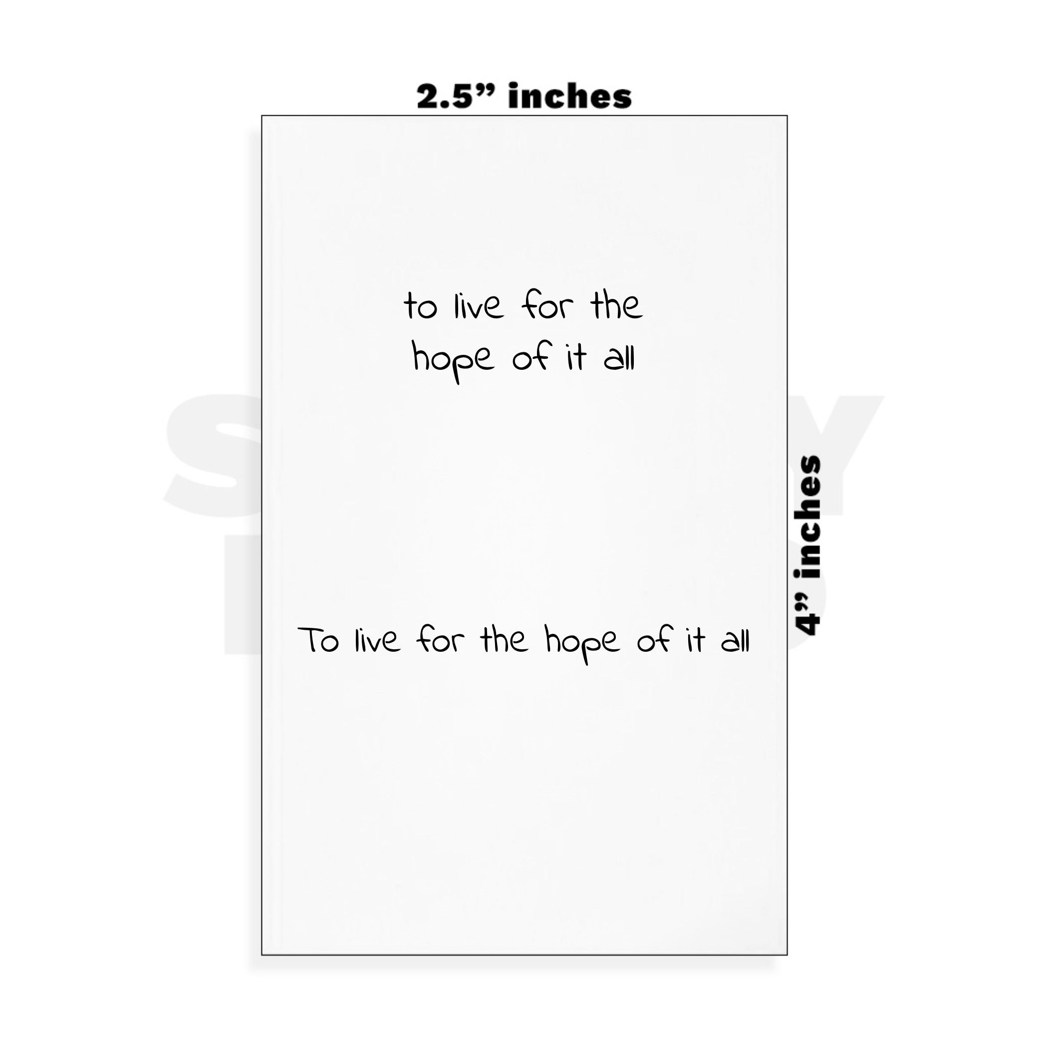 Custom Small - 2.5in x 4in