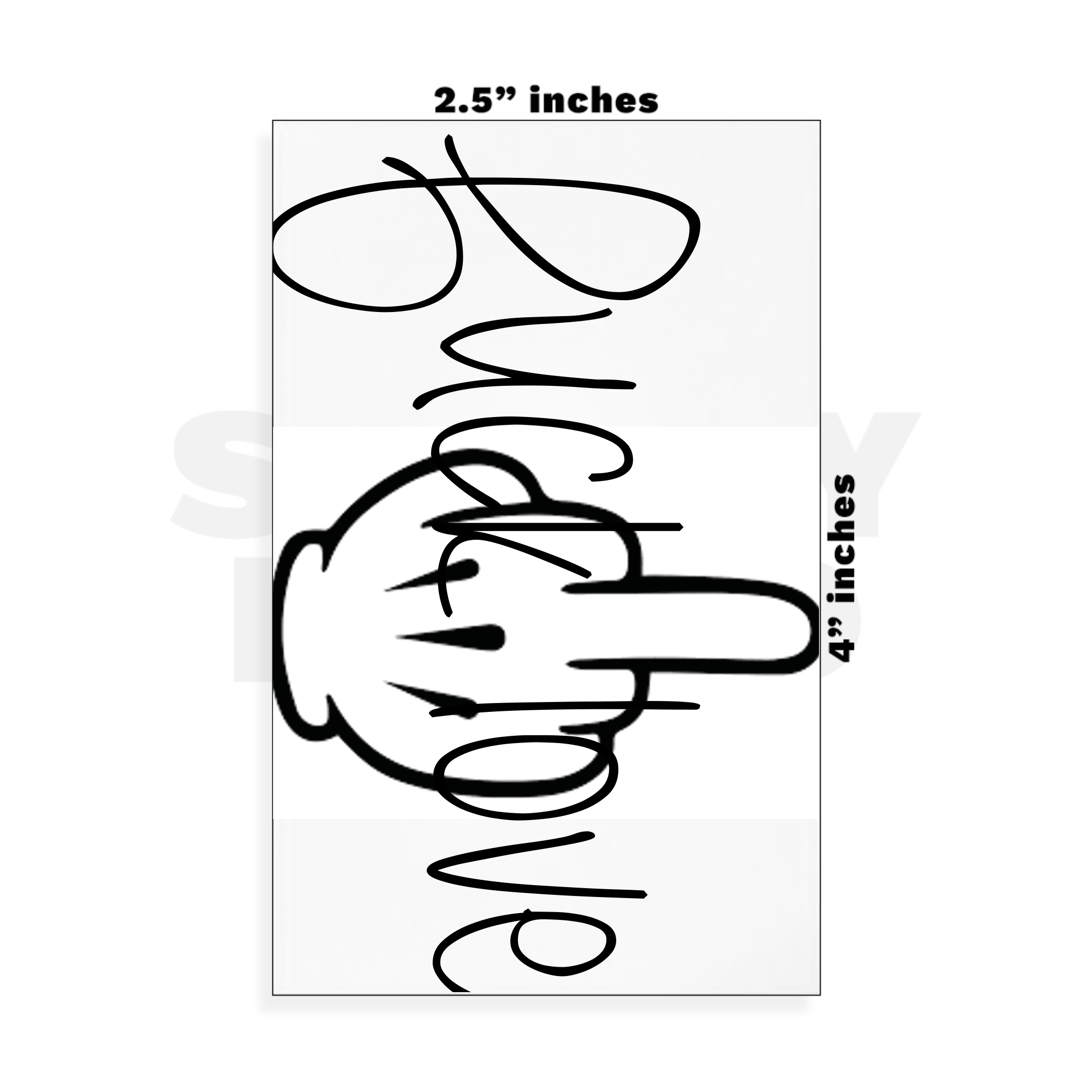 Custom Small - 2.5in x 4in