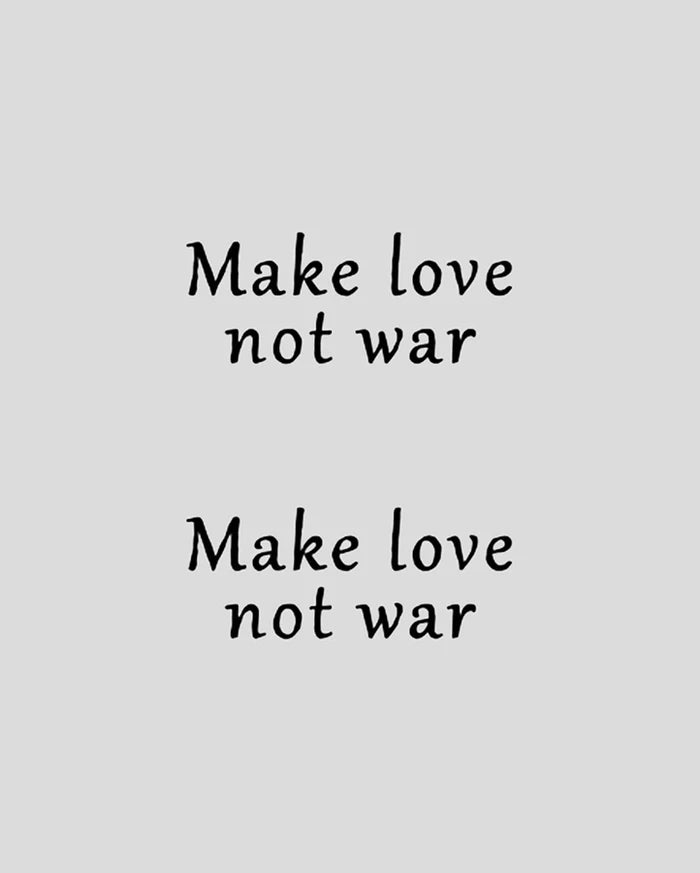 Make Love Not War Tattoo - Semi Permanent