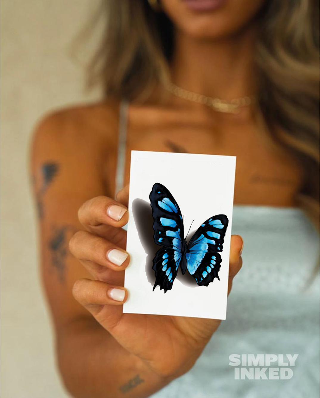 Realistic butterfly temporary tattoos for women