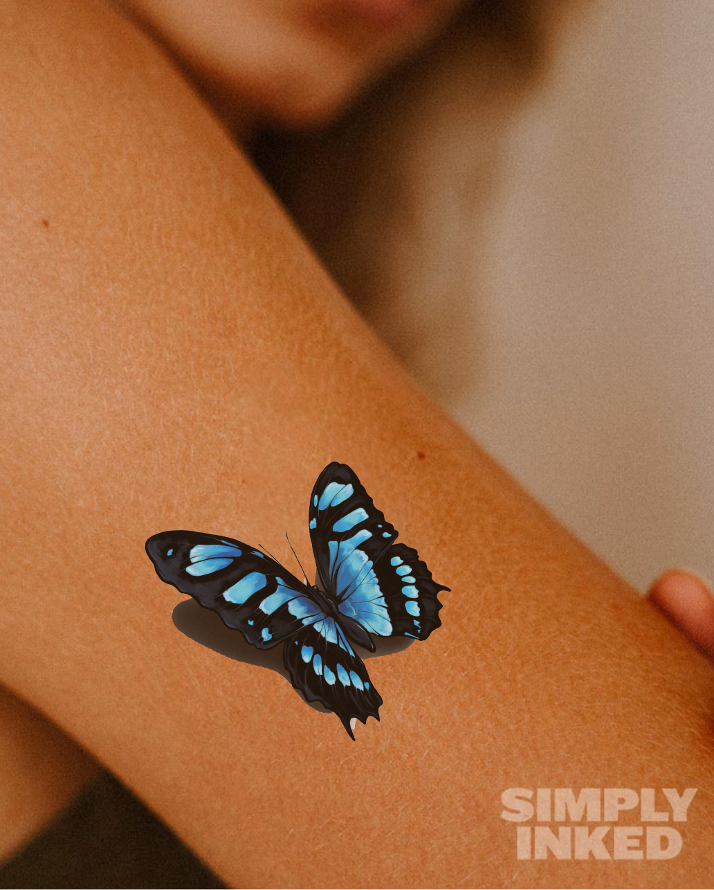 Realistic butterfly temporary tattoos for ladies