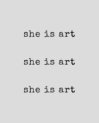 She is art Tattoo - Semi Permanent