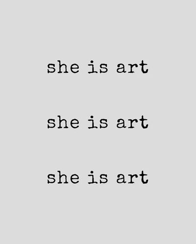 She is art Tattoo - Semi Permanent