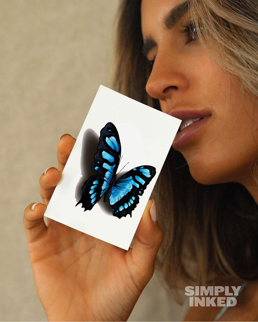 Temporary Butterfly Tattoo Makeup