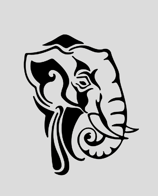 Tribal Elephant Tattoo - Semi Permanent