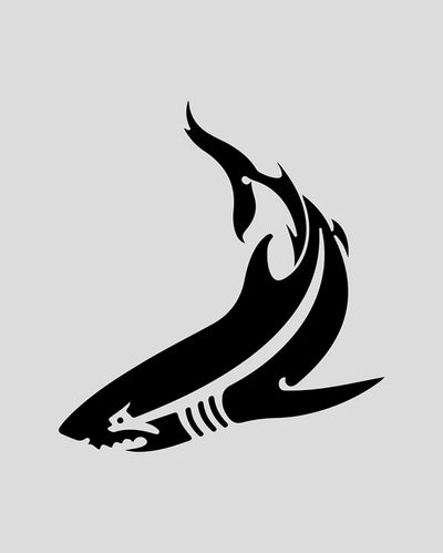 Tribal Shark Tattoo - Semi Permanent